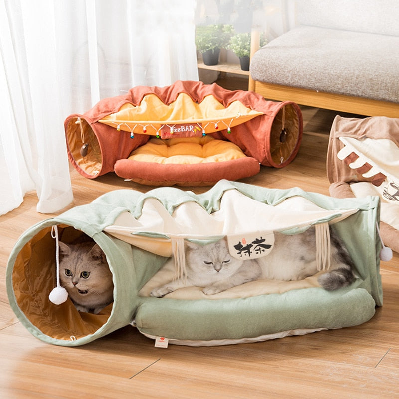 Soft Fuzzy Cat Hideaway Bed - Luxicro