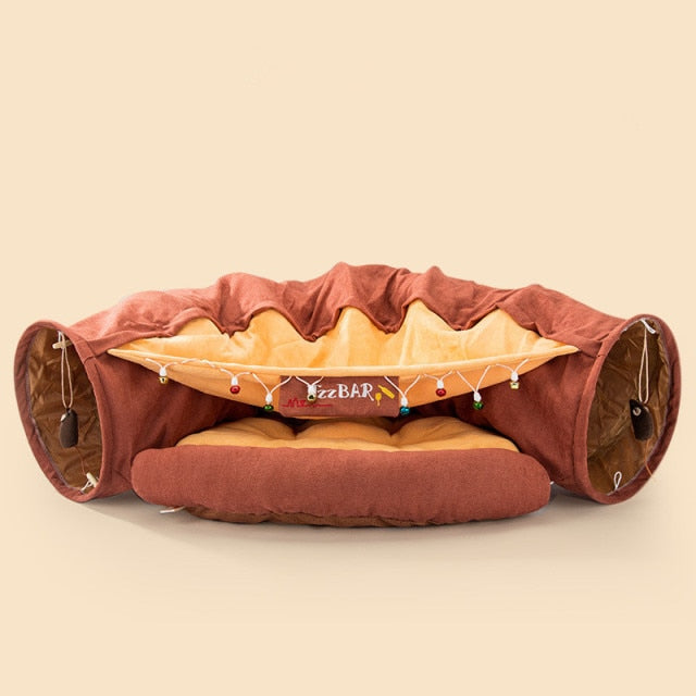 Cozy Cat Hideaway Sleep Tunnel Bed - Luxicro