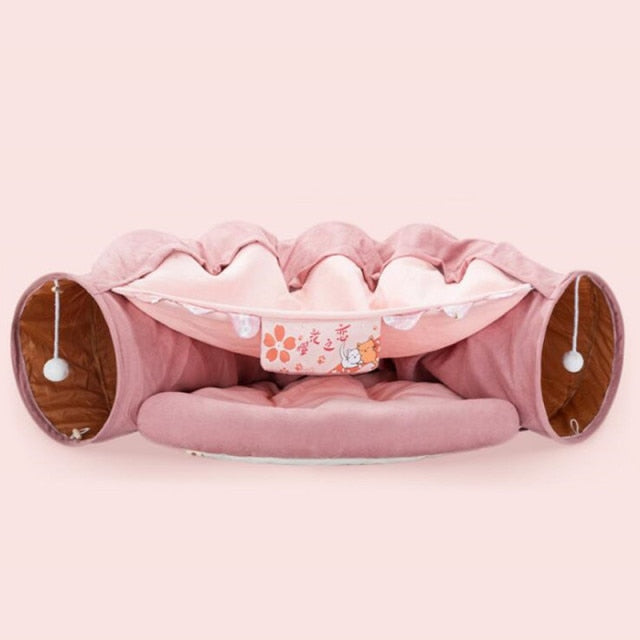 Soft Fuzzy Cat Hideaway Bed