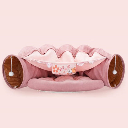 Soft Fuzzy Cat Hideaway Bed