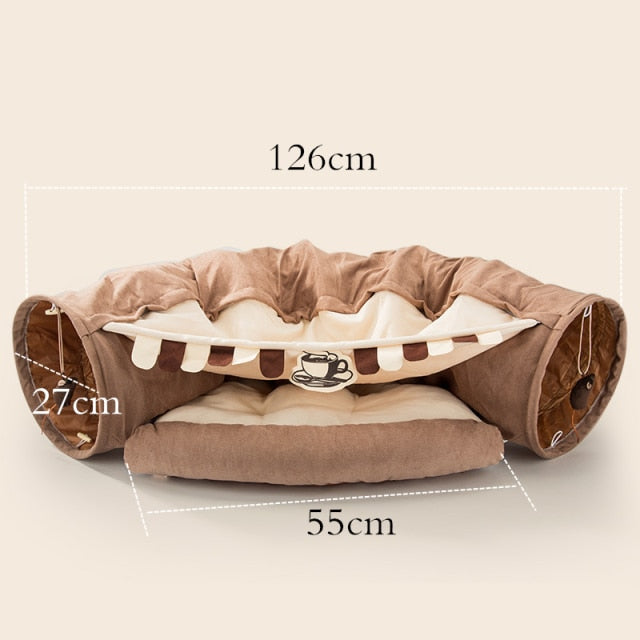 Soft Fuzzy Cat Hideaway Bed