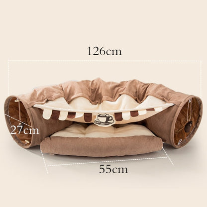 Soft Fuzzy Cat Hideaway Bed