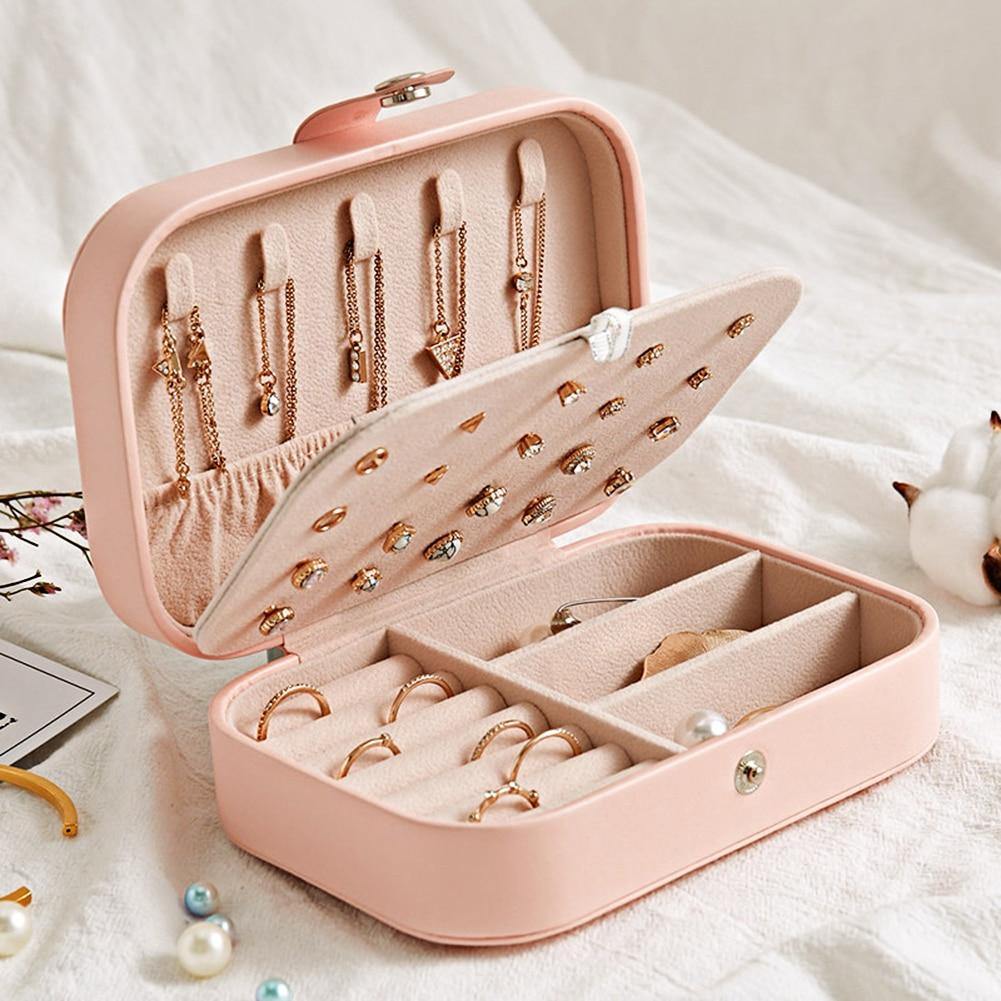 Premium Leather Travel Jewelry Storage Box - Luxicro