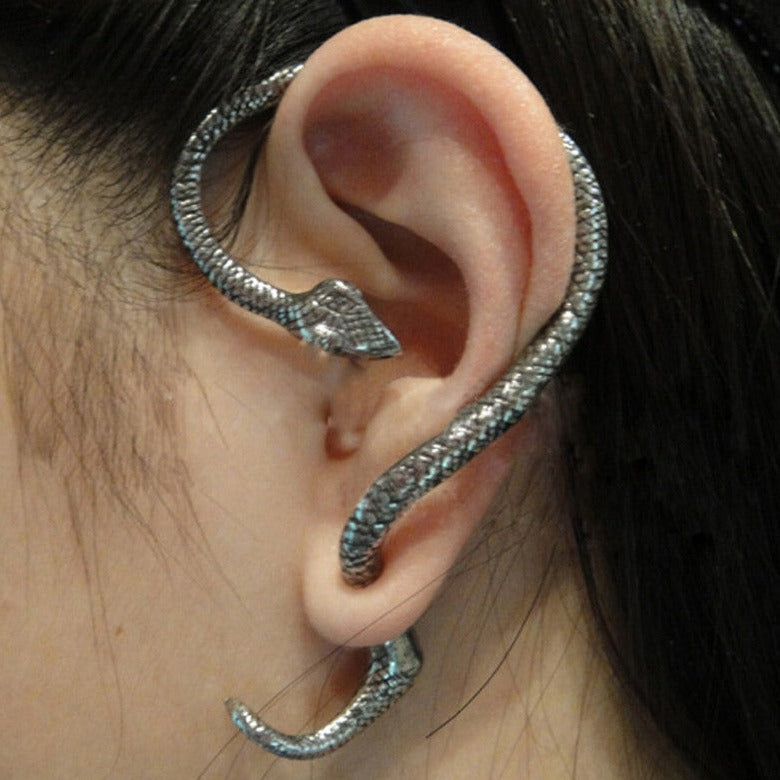 Trendy Snake Pattern Rocker Earrings - Luxicro