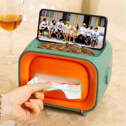 Convenient Phone Holder with Tissue Box
