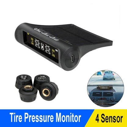 Portable Solar Tire Pressure Sensor Kit - Luxicro