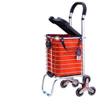 Compact Collapsible Shopping Cart On Wheels