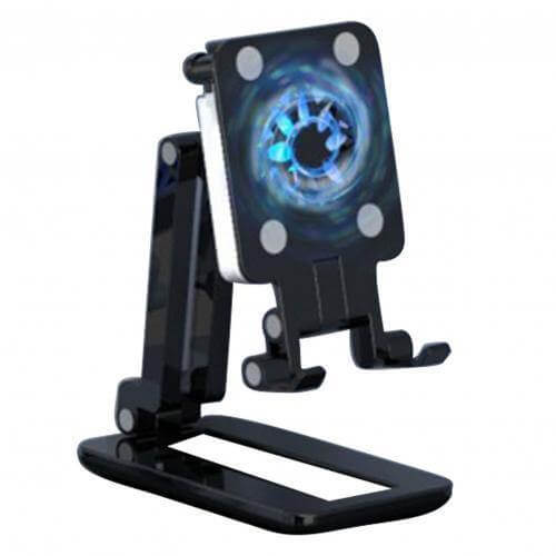 Compact Phone Holder with LED Lamp and Cooler