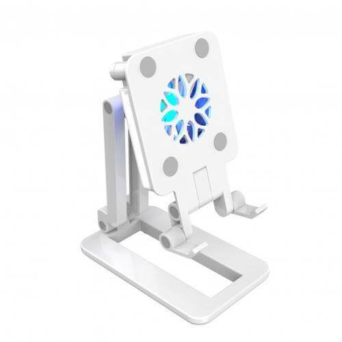 Compact Phone Holder with LED Lamp and Cooler