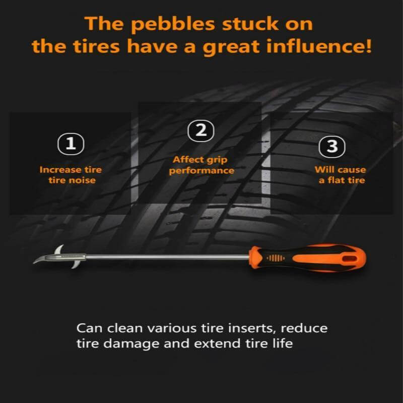 Tire Stone and Mud Removal Brush Tool