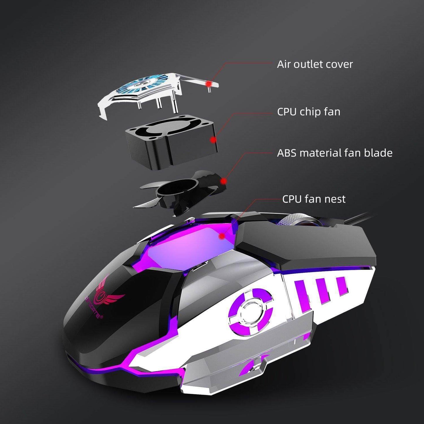 Compact USB Cooling Desk Fan Mouse Pad