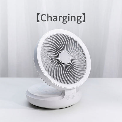 Portable Folding USB Desk Fan Light