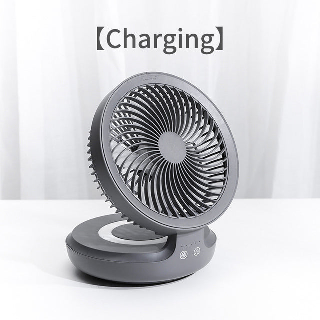 Portable Folding USB Desk Fan Light