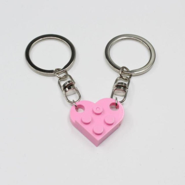 Lovely Pair Heart Shaped Keychain - Luxicro