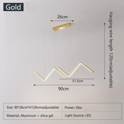 Modern Angular LED Hanging Lights