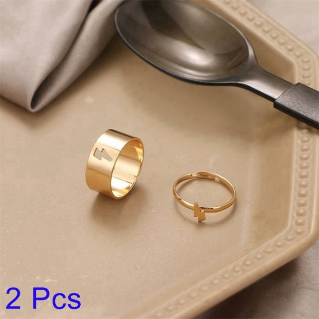 Stylish Couples Matching Wedding Ring Set - Luxicro