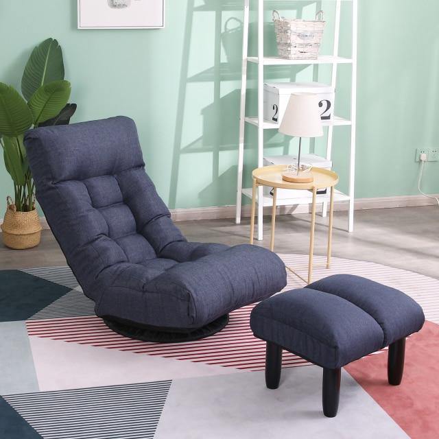 Plush Reclining Armchair with Ottoman - Luxicro