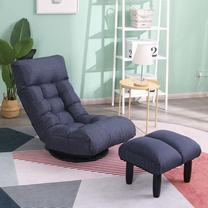 Plush Reclining Armchair with Ottoman - Luxicro