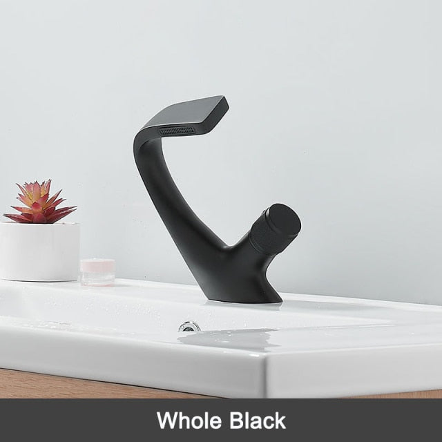 Contemporary Brushed Steel Waterfall Kitchen Faucet