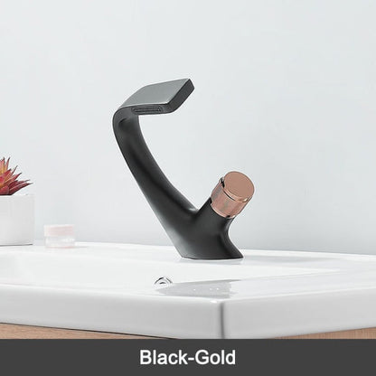 Contemporary Brushed Steel Waterfall Kitchen Faucet