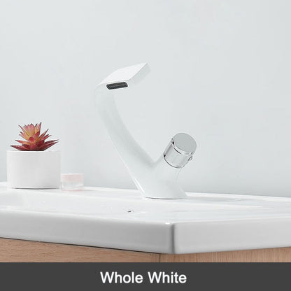 Contemporary Brushed Steel Waterfall Kitchen Faucet