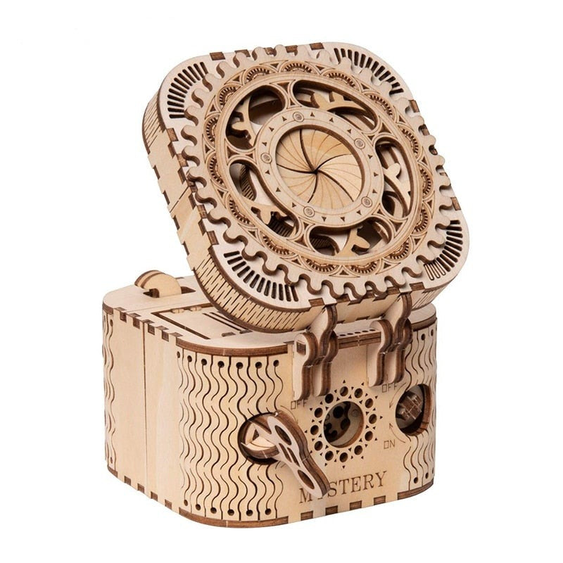 Unique Wooden Puzzle Trinket Box