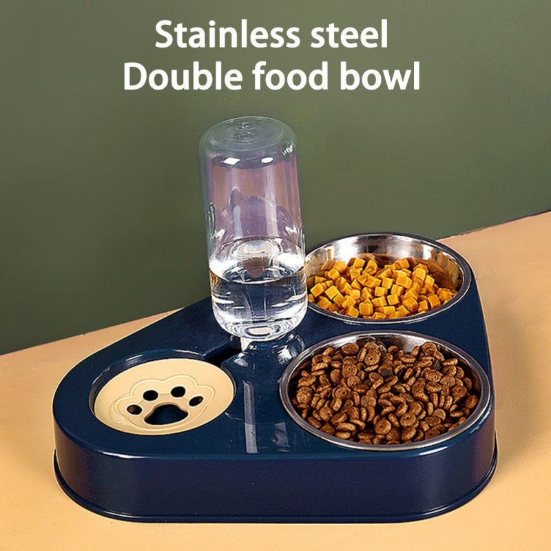 Stainless Steel 2 Piece Pet Food Bowl Set - Luxicro