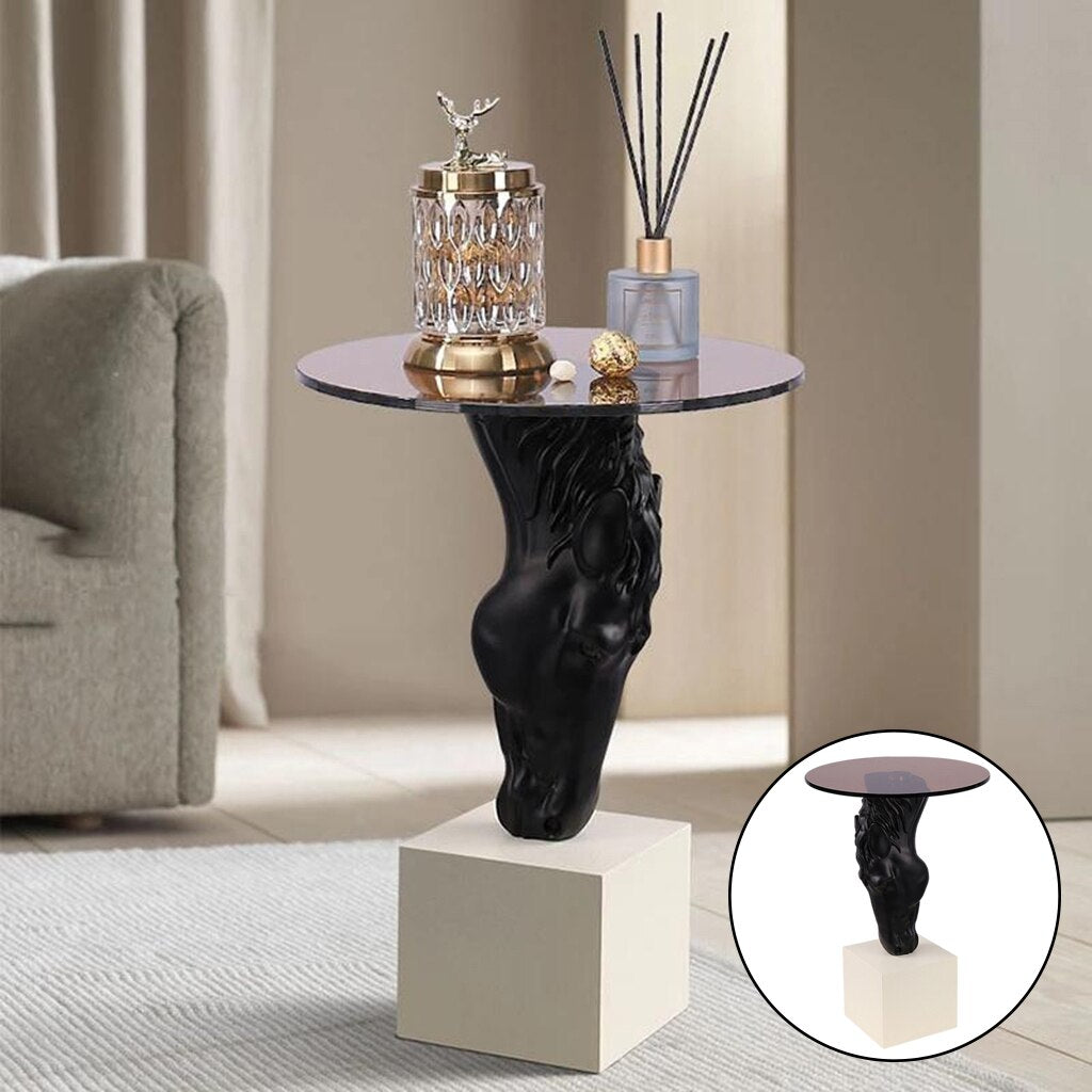 Rustic Wooden Horse Decor Table - Luxicro