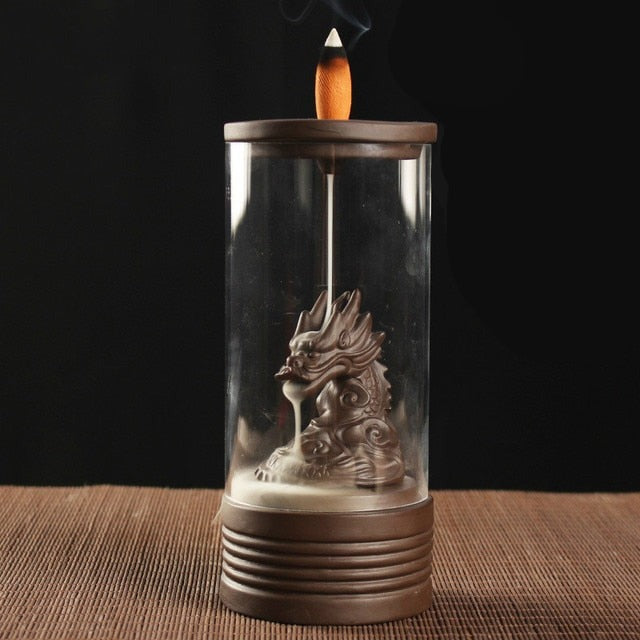 Artistic Ceramic Dragon Incense Burner