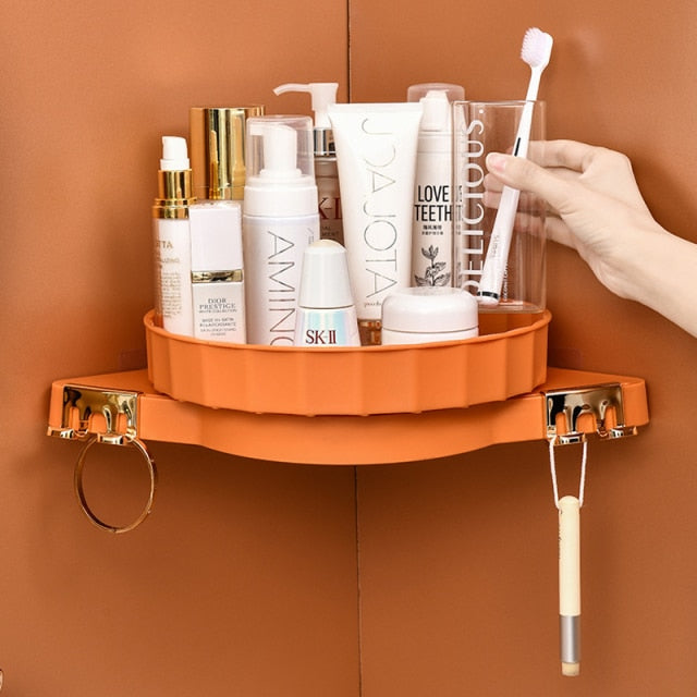Compact Wall Mounted Bathroom Shelf Storage