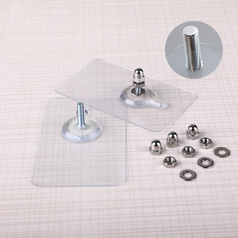 Strong Clear Self Adhesive Wall Hooks 10 Pack