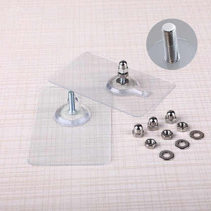 Strong Clear Self Adhesive Wall Hooks 10 Pack