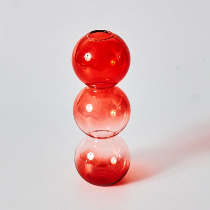 Beautiful Red Glass Candle Holder & Decorative Vase