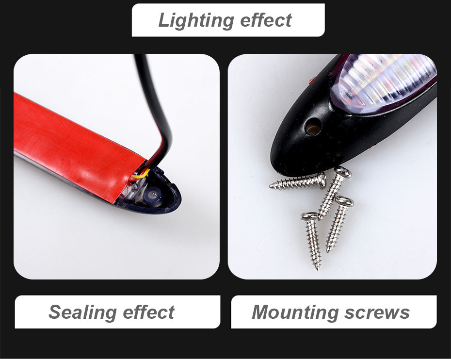 Bright 2PCS Car LED Turn Signal Light Strips Waterproof - Luxicro