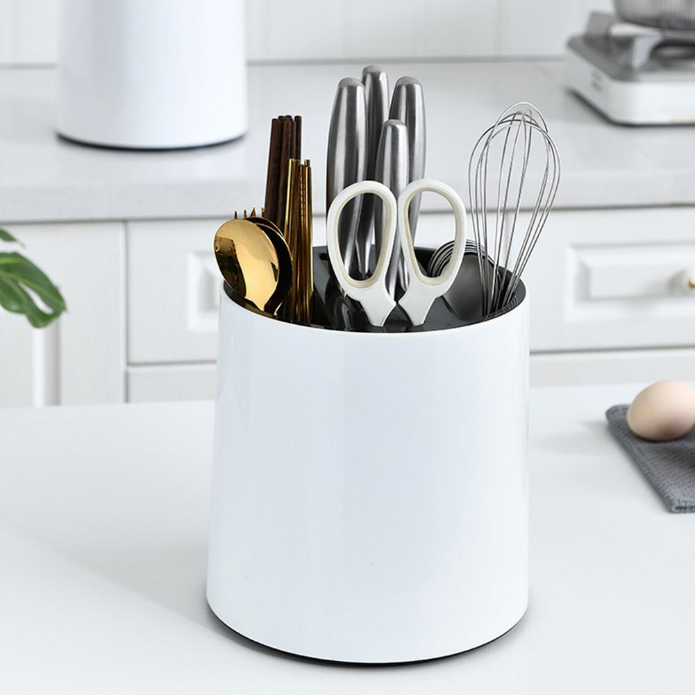 Rotating Wooden Knife Storage Block - Luxicro
