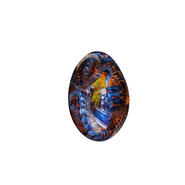 Vibrant Glass Dragon Figurine Decor