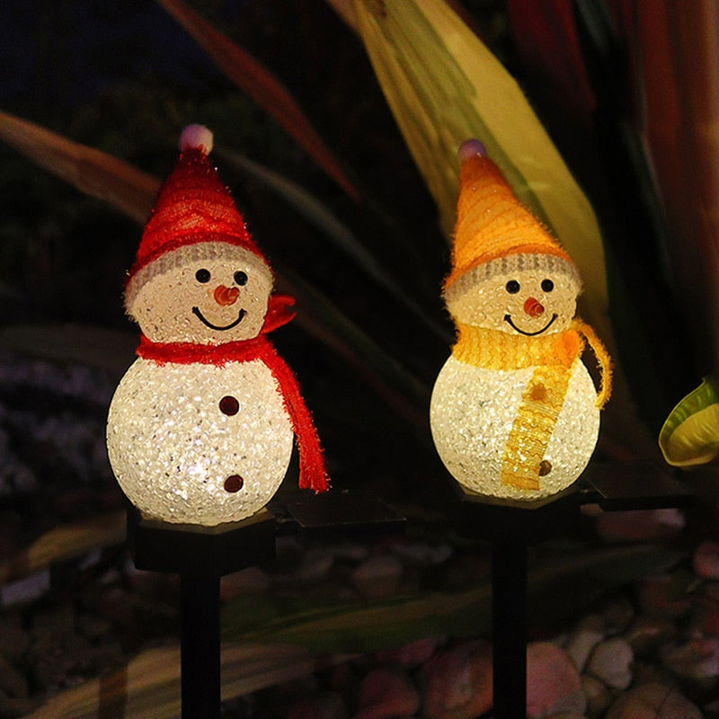 Outdoor Solar Snowman Garden Decoration Light - Luxicro