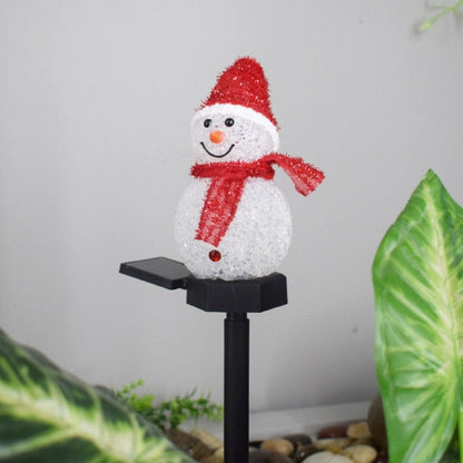 Outdoor Solar Snowman Garden Decoration Light