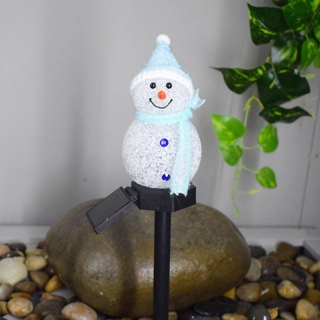 Outdoor Solar Snowman Garden Decoration Light