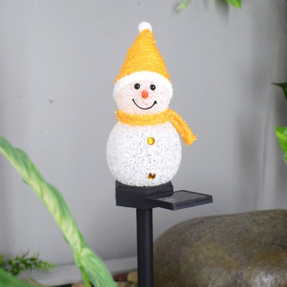 Outdoor Solar Snowman Garden Decoration Light