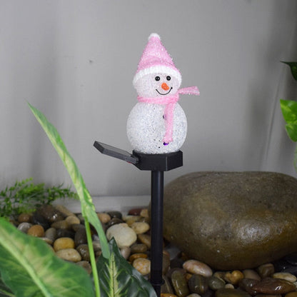 Outdoor Solar Snowman Garden Decoration Light