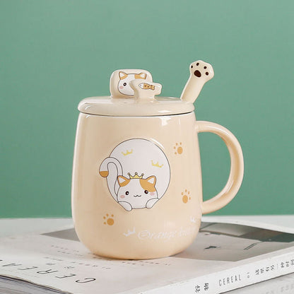 Colorful Kitty Pattern Coffee Cup Set