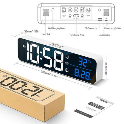 Compact Wireless LED Alarm Clock Radio