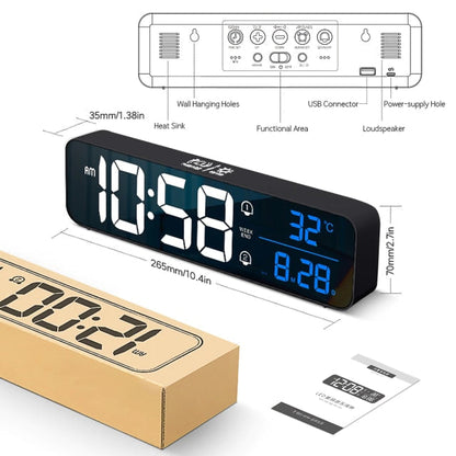 Compact Wireless LED Alarm Clock Radio