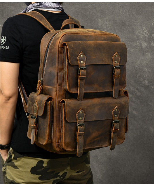 Large Capacity Retro Men's Trekking Backpack