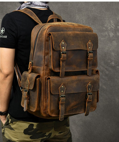 Large Capacity Retro Men's Trekking Backpack