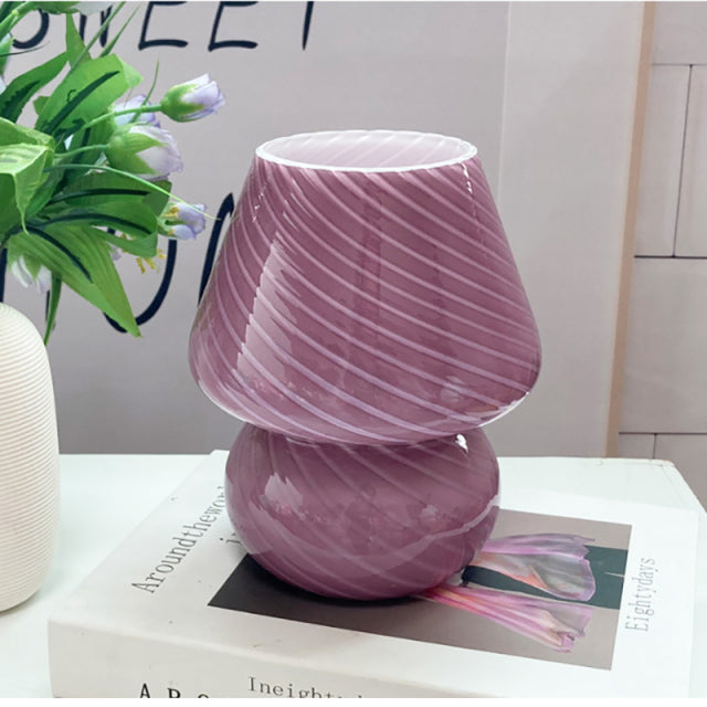 Stunning Mushroom Glass Desk Lamp