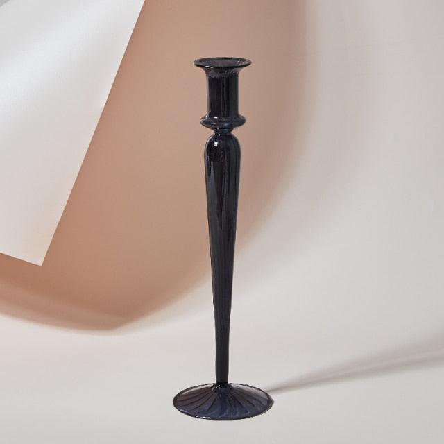 Colorful Glass Candle Stand | Decorative Home Table Centerpiece