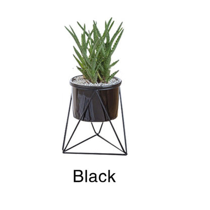 Stylish Iron Shelf Plant Pots Holders