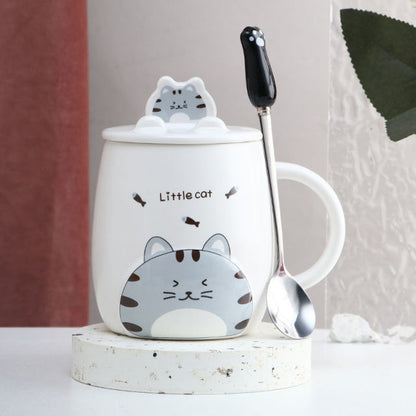 Colorful Kitty Pattern Coffee Cup Set